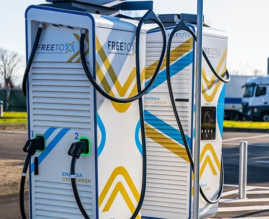 Two Free To X charging stations